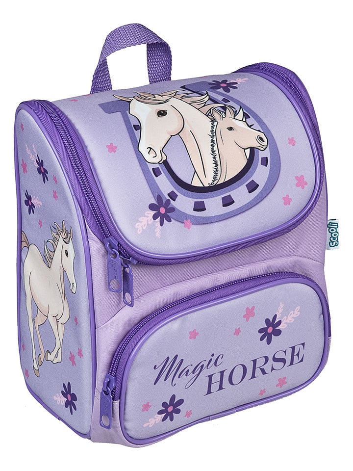 SCOOLI Vorschulranzen "Magic Horse" in Lila - (B)22 x (H)24 x (T)15 cm - onesize