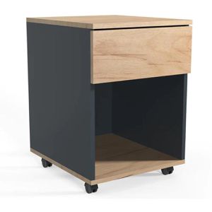 VCM Rollcontainer Dalosa 45 918333, aus Holz, honig-eiche, mit 1 Schublade & Regalfach