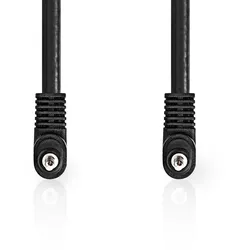 Nedis Audio-Video-Kabel - 3.5 mm Stecker - 3.5 mm Stecker - Vernickelt - 2.00 m - Rund - PVC - Schwarz