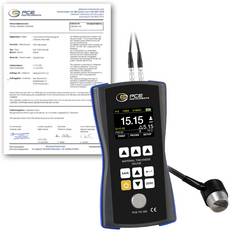 PCE Instruments Materialdickenmessgerät PCE-TG 300-NO2-ICA inkl. ISO-Zertifikat 3 … 300 mm Sensor 2,5 MHz ⌀14 mm USB