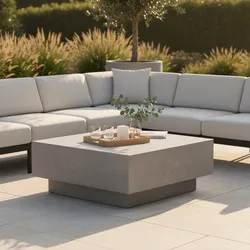 Loungetisch Tevere Faserbeton Hellgrau