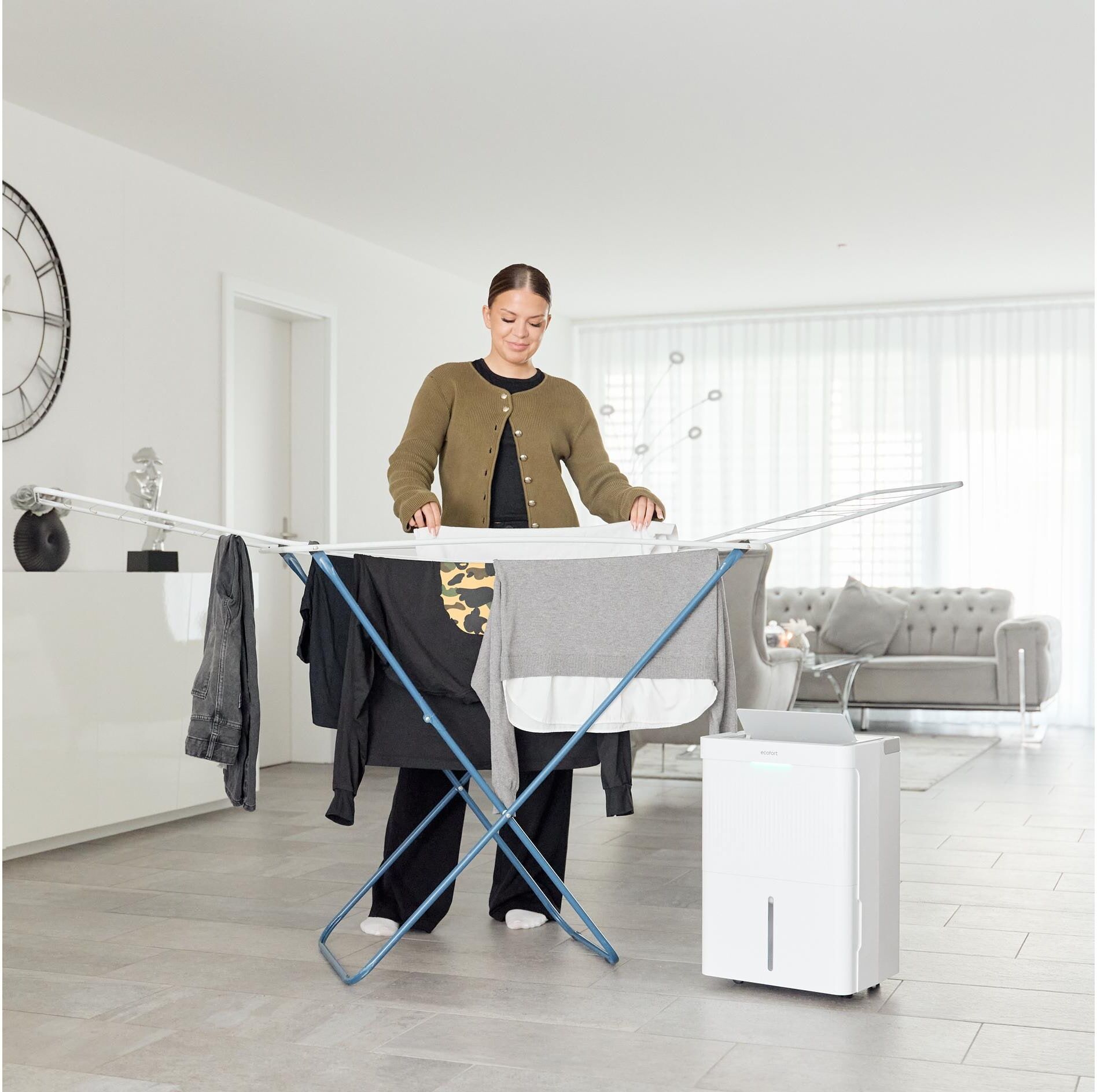 Luftentfeuchter "Ecofort ecoQ DryAir 30 l Essential", weiss (weiß), B:35,5cm H:52,9cm, Luftentfeuchter, Luftentfeuchter weiß Einheitsgröße