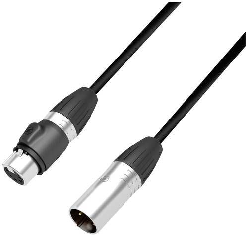 Adam Hall 4 STAR DGH 1000 IP65 DMX XLR Verbindungskabel [1x XLR-Stecker 5 polig - 1x XLR-Buchse 5 polig] 10m Schwarz