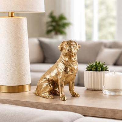 Sagebrook Home "Decorative Figurine - Metal Seated Dog, 7 in. - 7.0"""