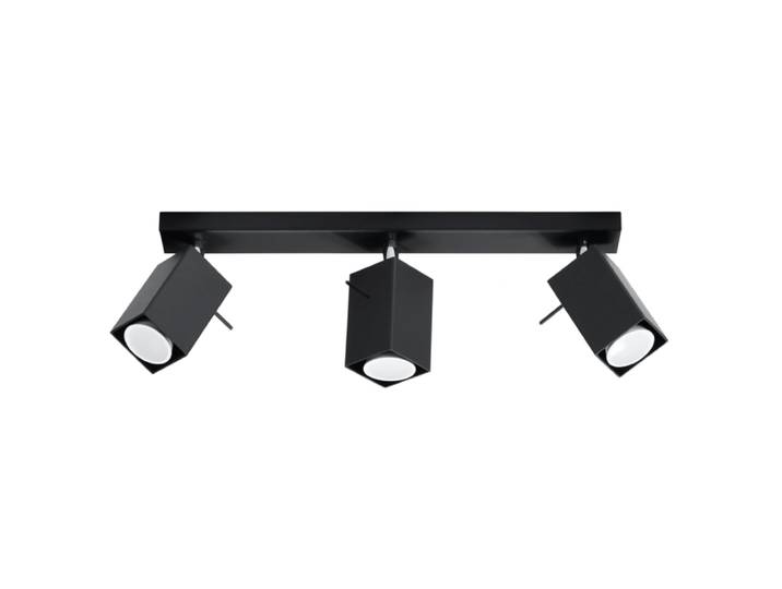 Plafonnier Acier Noir GU10 3 Merida
