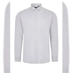Oxford Hemd Stretch langarm für Herren ♂ Ice Grau M