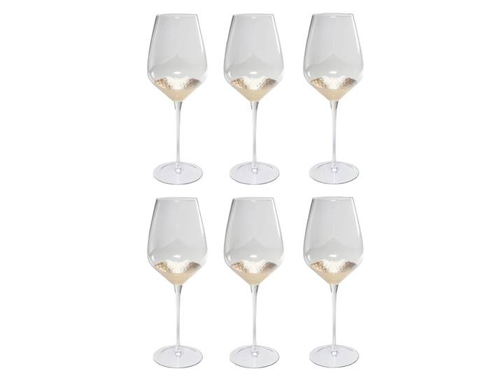 Glas KARE DESIGN Gobi , transparent (gold), B:9cm H:28cm, Glas, Trinkgefässe, Glas, Rotwein-, Sekt- oder Wasserglas