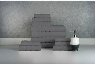 Bibb Home 12 Piece Egyptian Cotton Towel Set