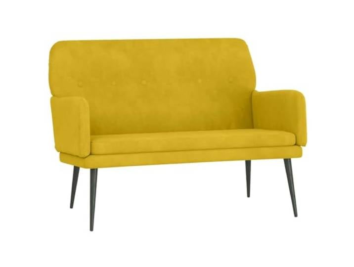 Makastle Sitzbank Gelb 108x79x79 cm Samt