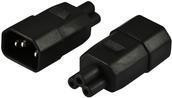 ALLNET ADAP-C14-IEC320-C5 adapter van C14 naar IEC 320-C5, Zwart
