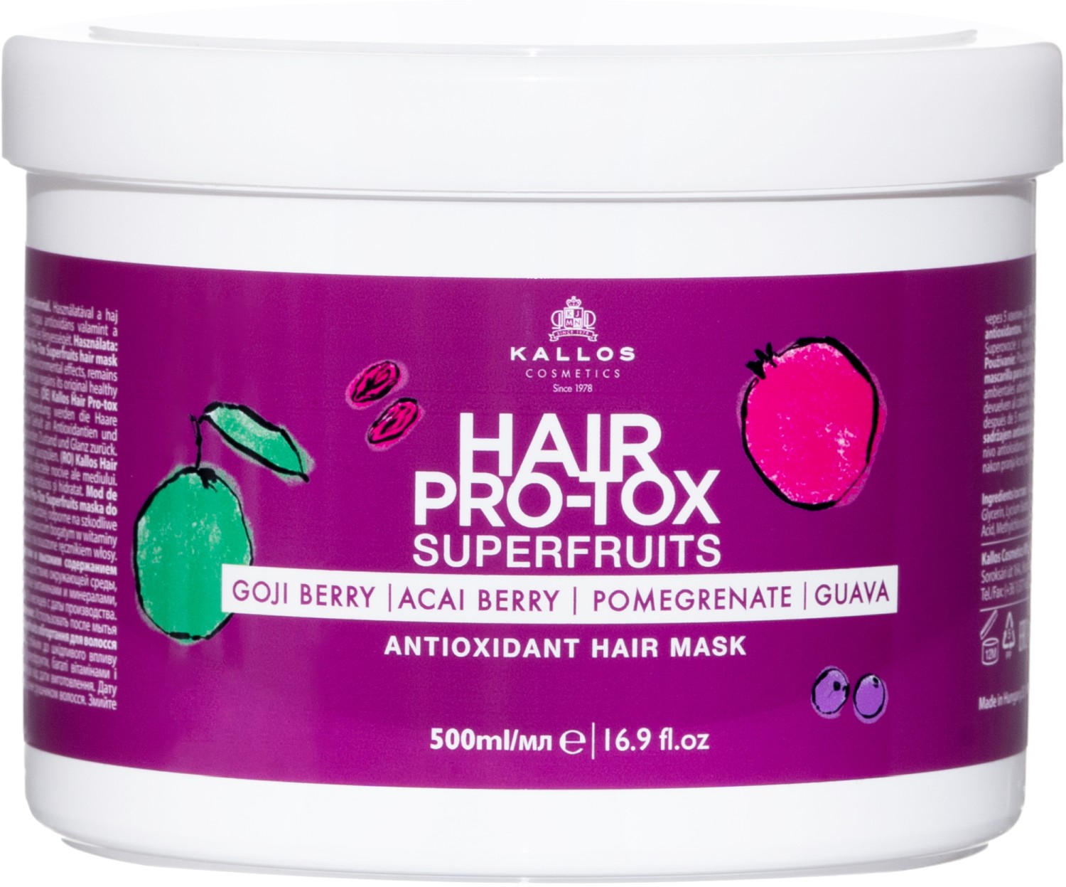 Kallos Hair Pro-Tox Superfruit Hair Mask 500 ml KA-SUP1776