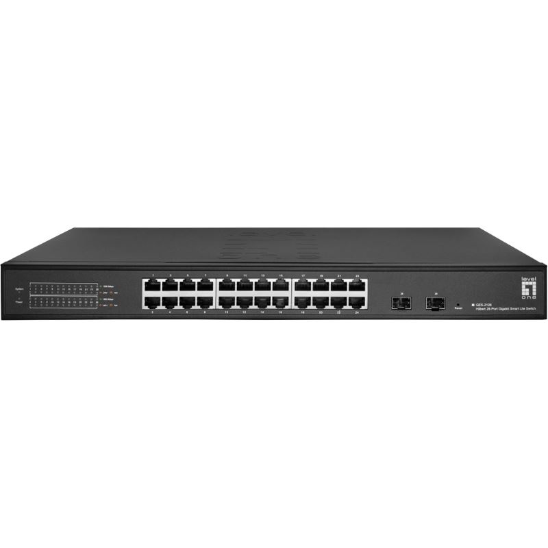 LevelOne Switch 24x GE GES-2126 2xGSFP 19" Hilbert