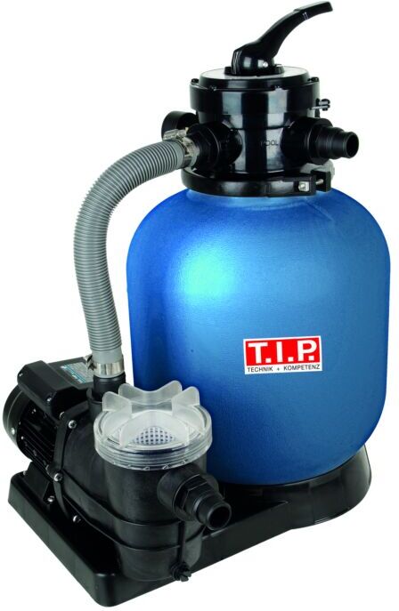 T.I.P. Sandfilteranlage - Pool-Filterset mit Vorfilter, 40 m³ Becken,  13.200 l/h, 4-Wege-Ventil, SPF 370 F, 30309