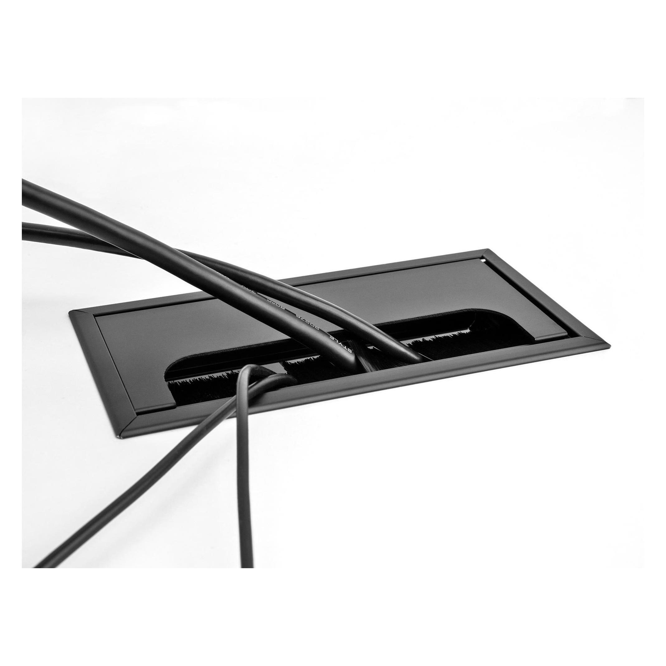 Delock Kabeldurchführung für Tischeinbau (Kabeldurchlass, 16 cm) (66856)