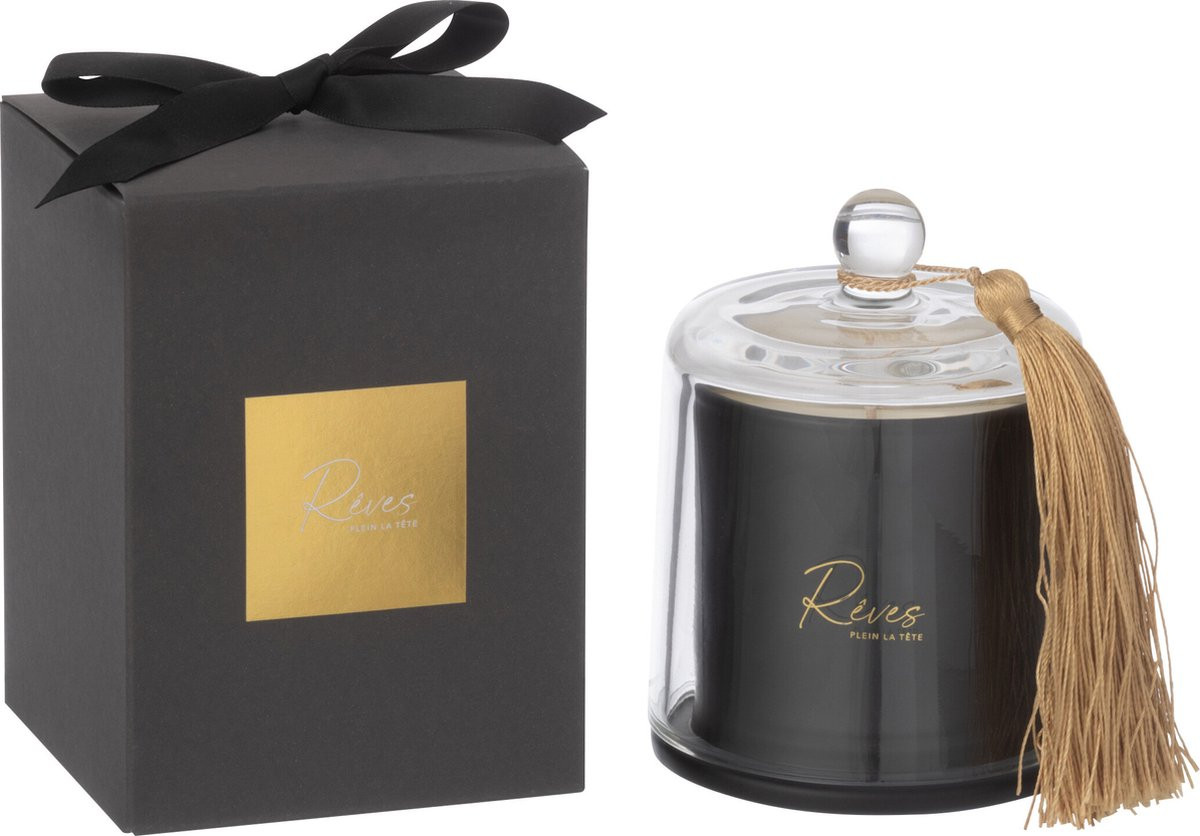 J-Line Geurkaars Stolp Rêves Noir Rainbow Reef - Zwart - Small