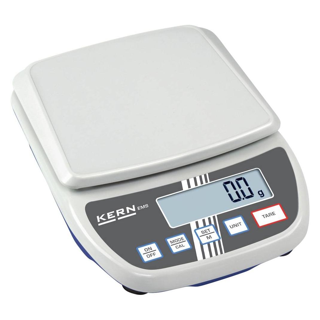 Kern Schulwaage EMS 6K0.1+C kalibriert, Wägebereich 6000 g, Ablesbarkeit 0,1 g (EMS 6K0.1+C)