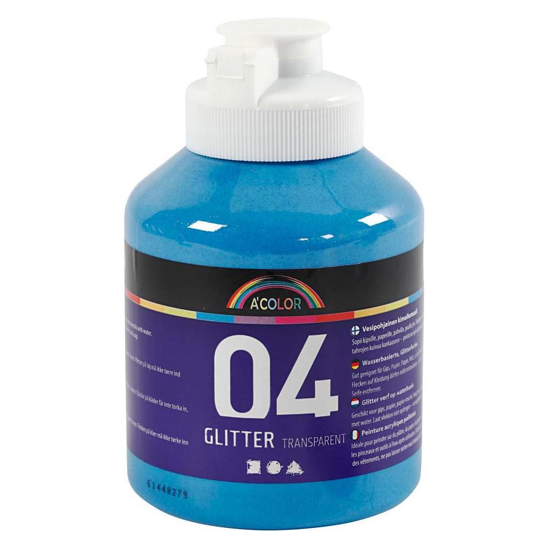 Creativ Company Acrylfarbe Glitzer für Kinder - Blau, 500 ml (500 ml) (5712854150811)