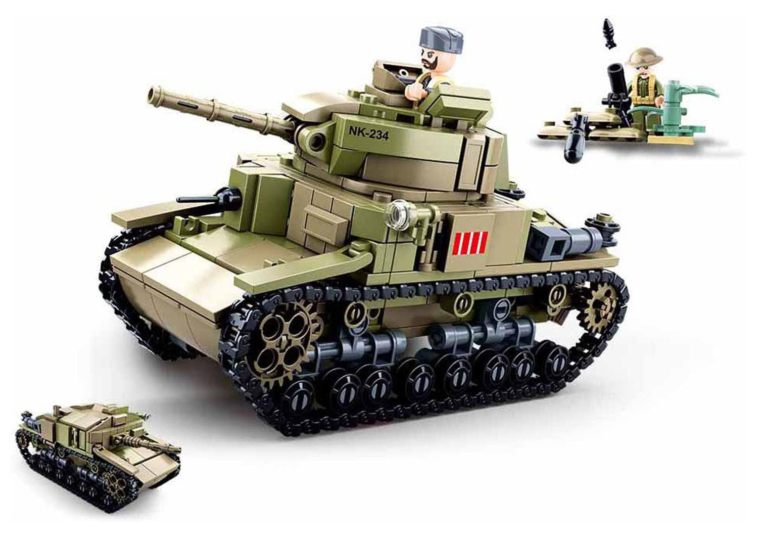 Sluban Medium Italiaans tankmodel 2-in-1 bouwset