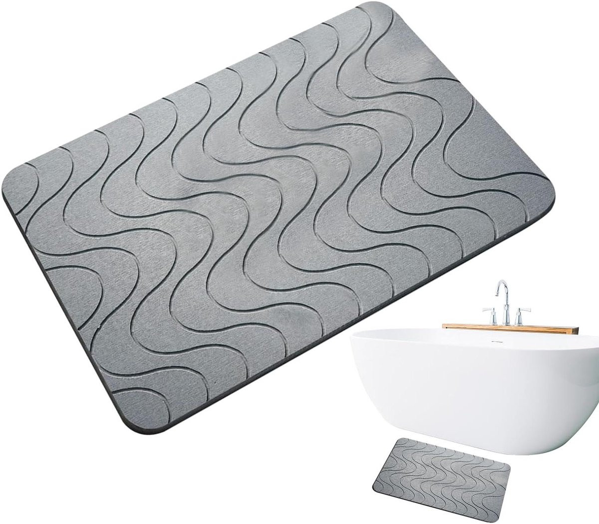 Sneldrogende en absorberende antislip badmat van diatomeeënaarde voor de badkamer