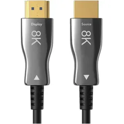 Claro HDMI CABLE FIBER OPTIC AOC 2.1 8K 3M - Kabel - Digital/Display/Video (3 m), Videokabel, Schwarz