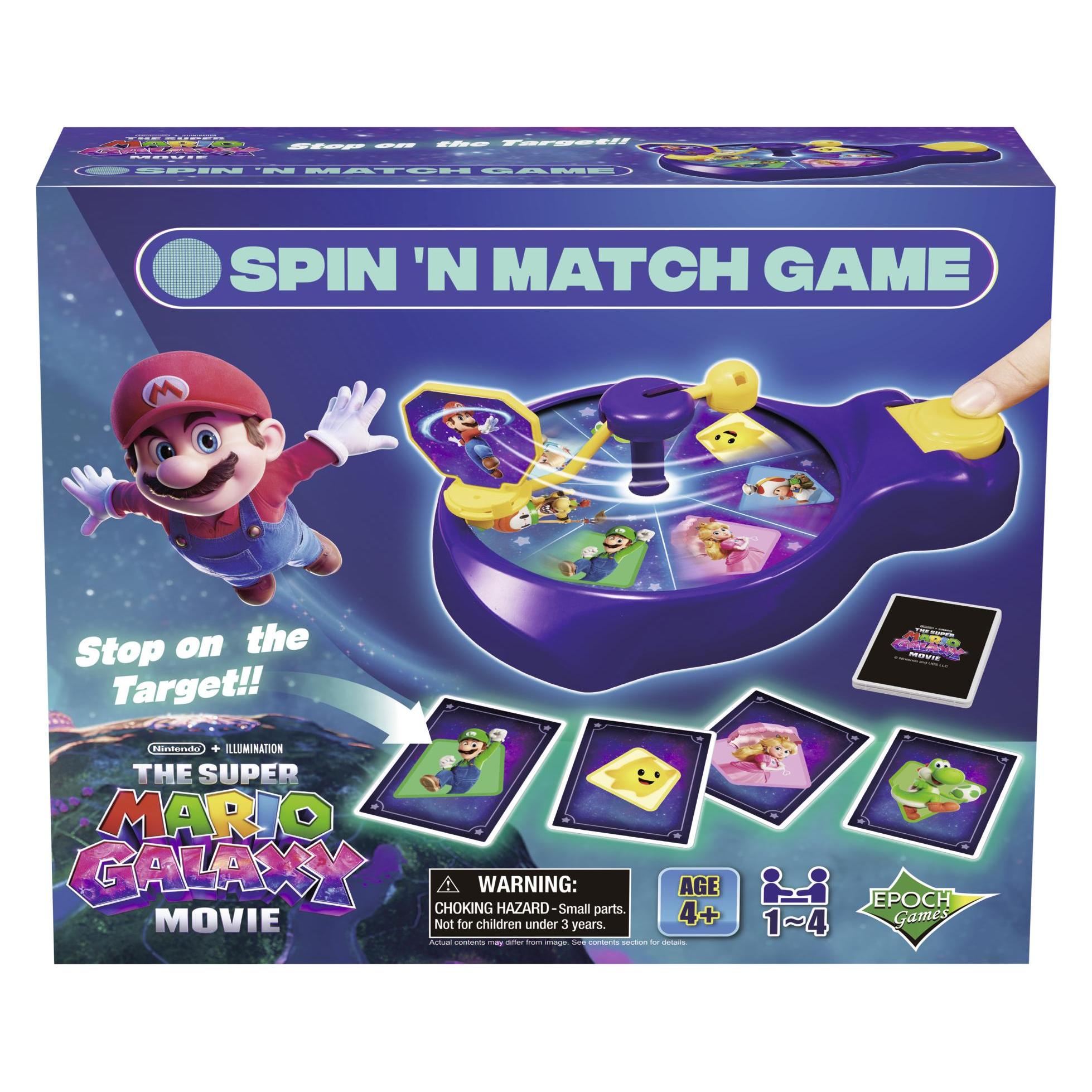 Epoch Super Mario jeu Galaxy Movie Spin'n Match (Deutsch, Englisch, Französisch, Italienisch, Niederländisch, Portugiesisch, Russisch, Spanisch, 1 - 2 Spieler) (7639)