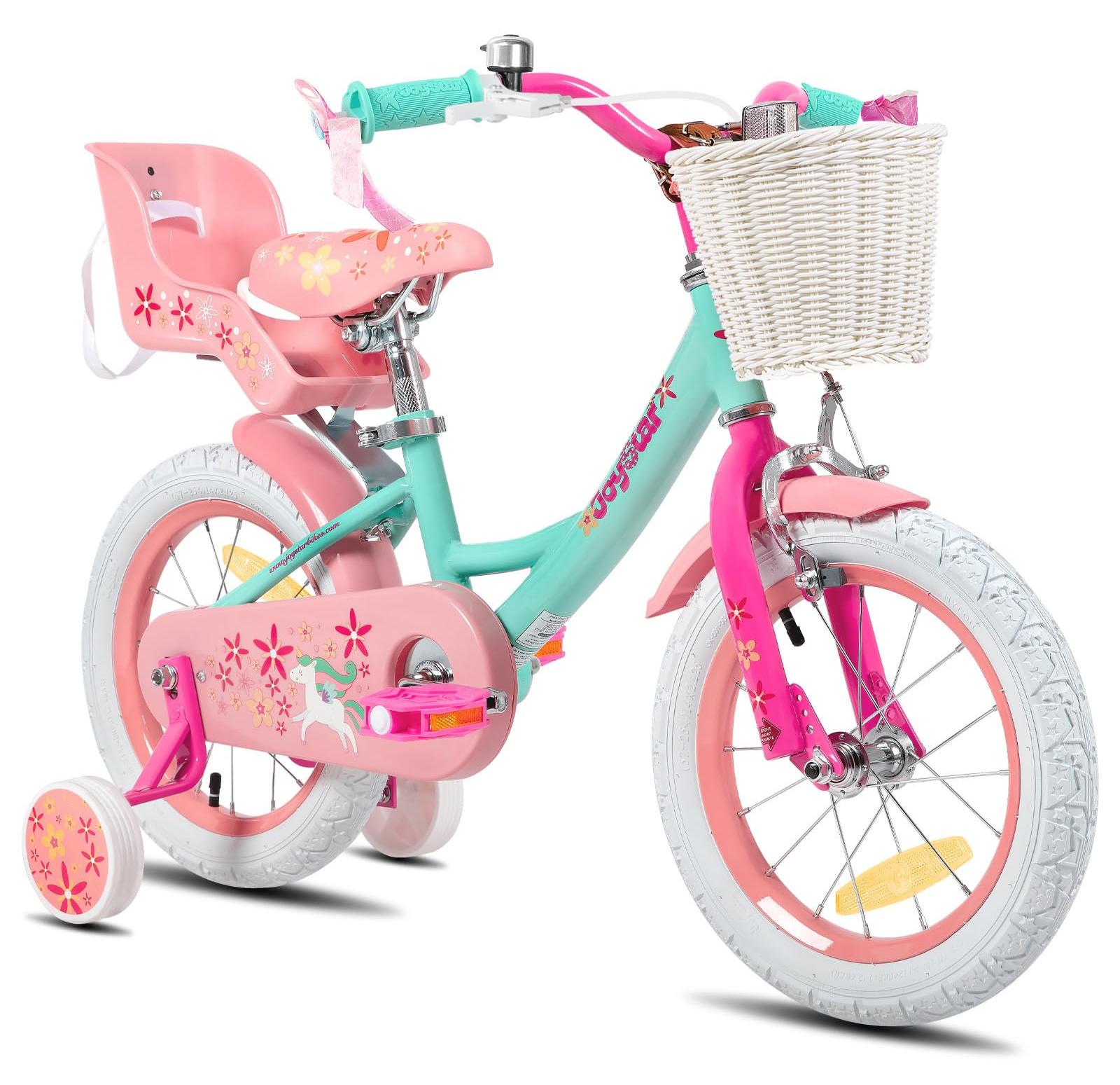Kinderfahrrad Einhorn - 12, 14, 16 und 18 Zoll - Mit Stützrädern und Korb