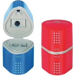FABER-CASTELL Dosenspitzer dreifach blau oder rot