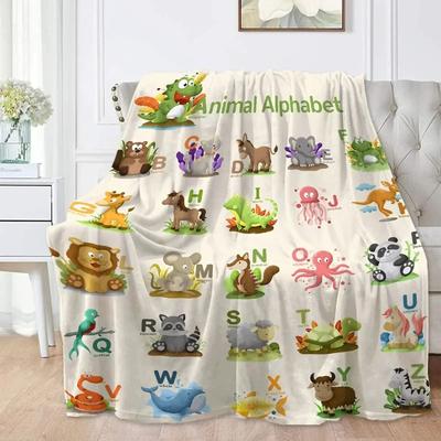 Uplift Picks Alphabet Lore Flannel Throw Blanket Soft Lightweight Cartoon Sofa Blanket 3 150x200 Cm (60x80 Inch)