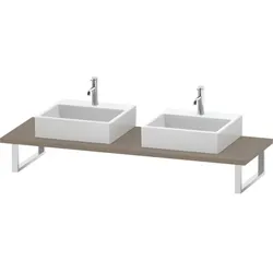 Duravit DuraStyle Konsole DS107C07575 für Aufsatzbecken, 2 Ausschnitte, Stärke 3 cm, Leinen