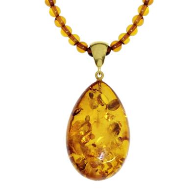 Kette ohne Anhänger OSTSEE-SCHMUCK "- Danielle - Bernstein -" Gr. 60, braun (braun, bernsteinfarben), Halsketten, Damen, 60, Bernstein