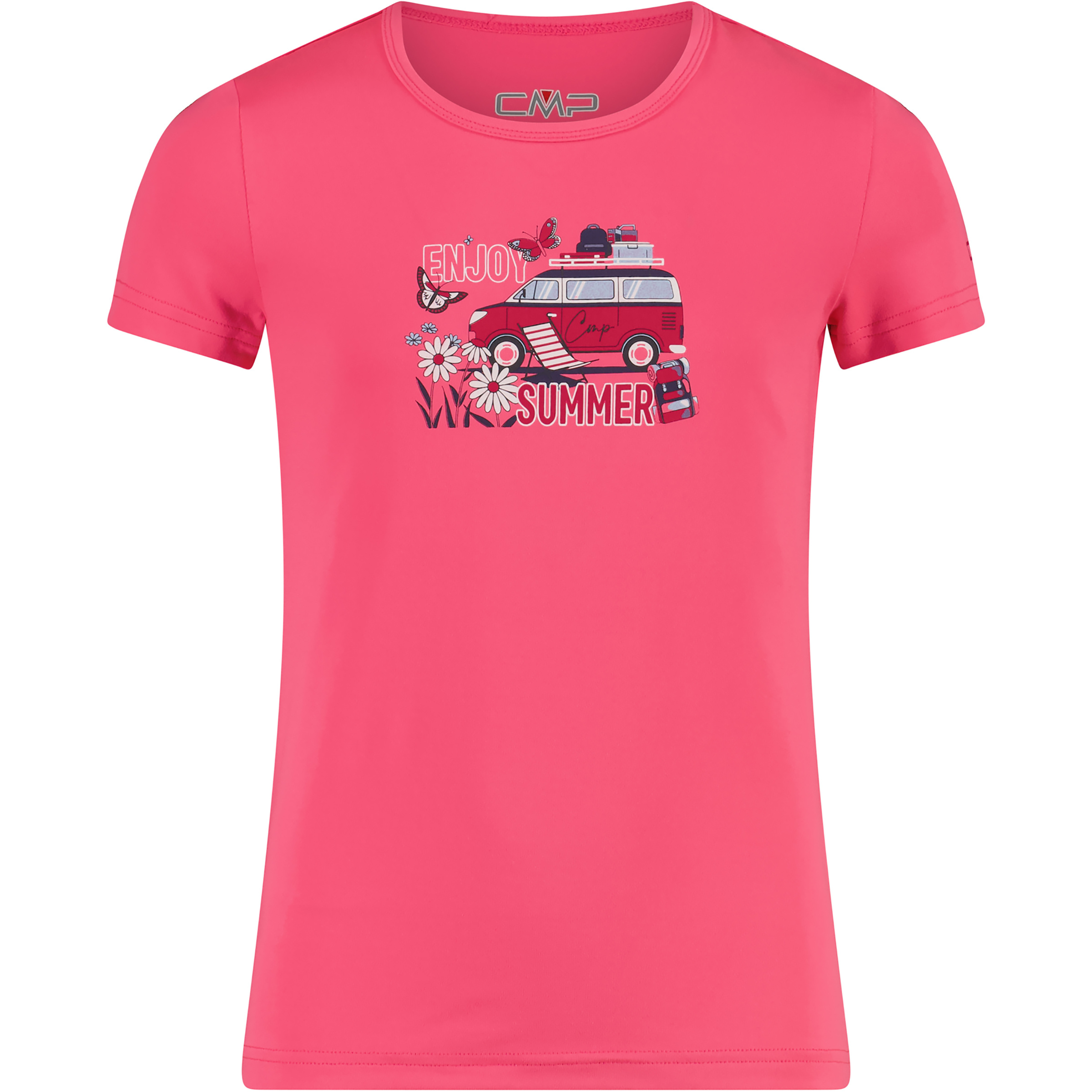 CMP Print Kinder T-Shirts pink Größe 164 Trekking Elastisch