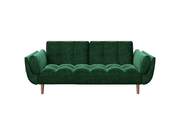 PLAYBOY 2-Sitzer-Sofa Scarlett Grün Samt m. Schlaffunkt.
