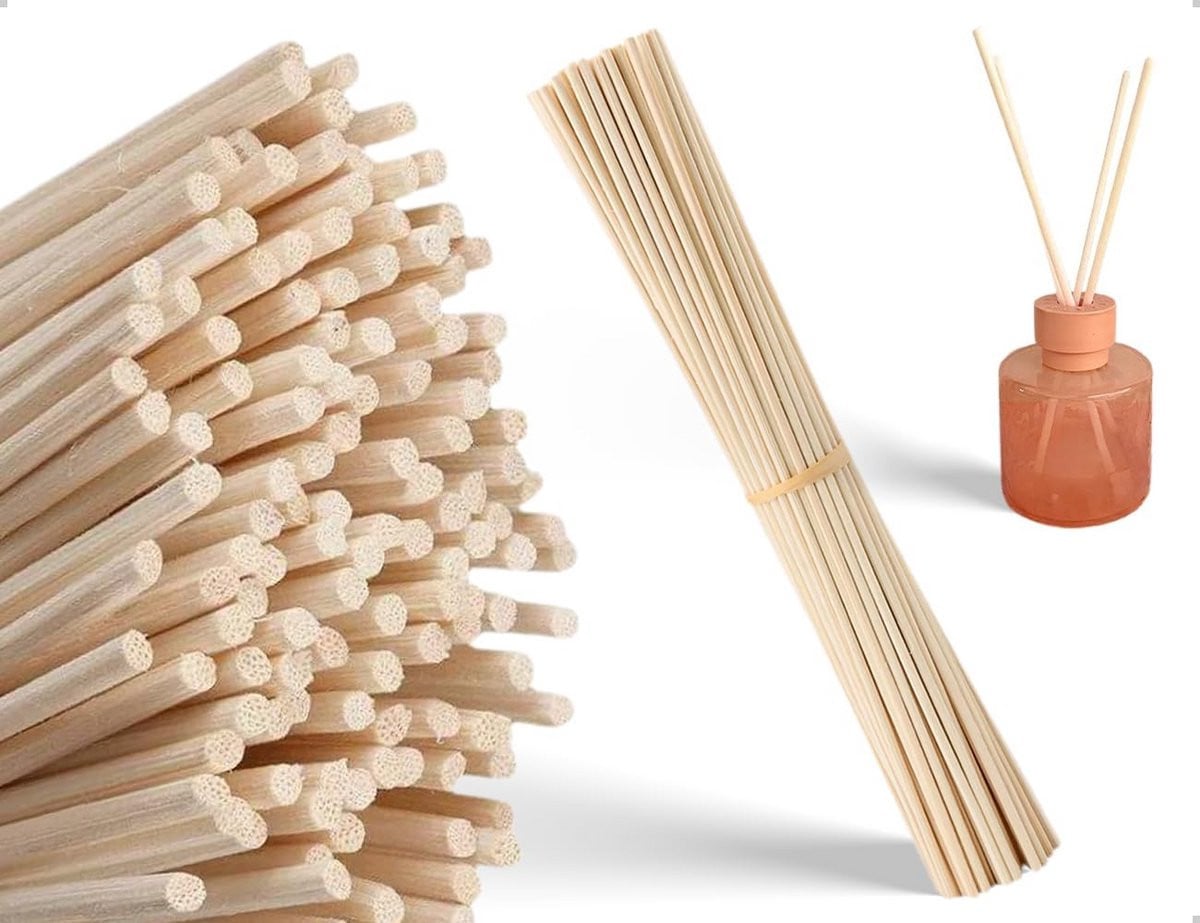50 stuks Geurstokjes Rattan 25 cm - Nasleep voor Diffusers