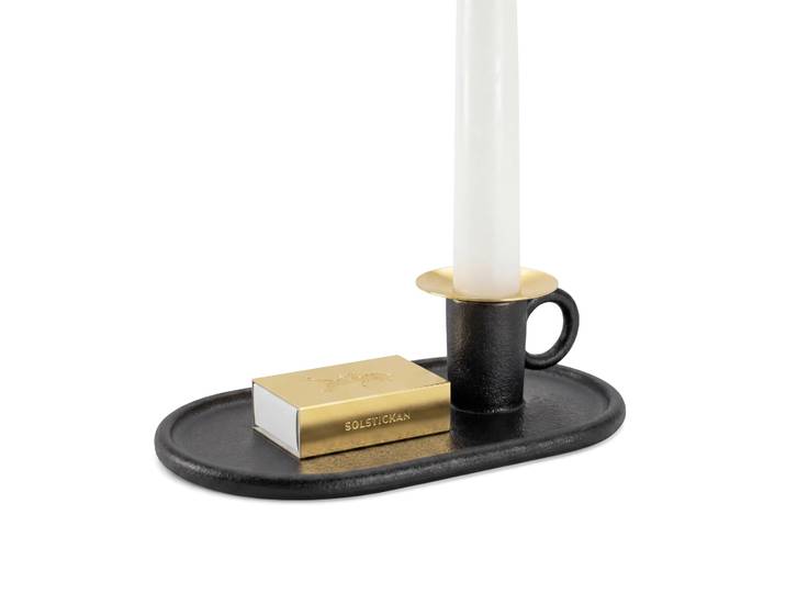 Solstickan Design Bougeoir de chambrette avec étui à allumettes Solstickan bougeoir de chambre avec étui d’allumettes