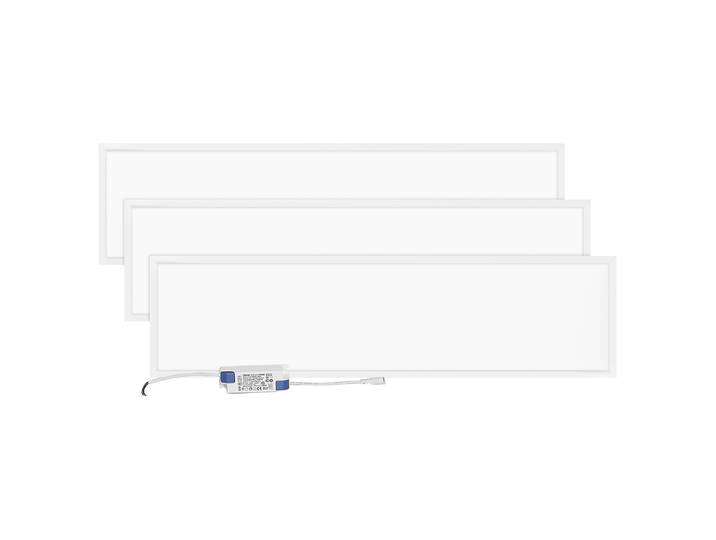 LED-Panel Lecom 10170 120x30 3er-Set 120 x 0 x 0cm Weiß Kunststoffart: Polypropylen Material: Metall, Kunststoff Metallart: Aluminium