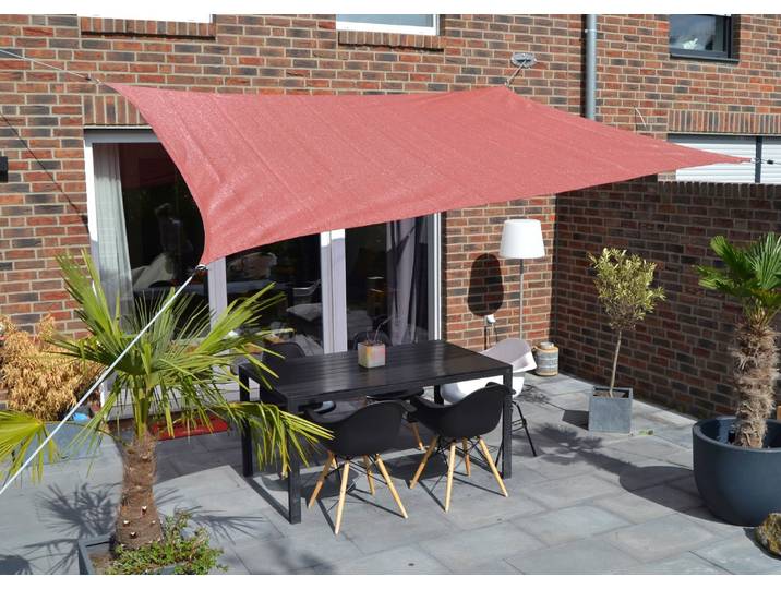 Sonnensegel FLORACORD, orange (terrakotta), B:250cm T:300cm, Polyethylen, Sonnensegel, Sonnensegel, BxT: 250 x 300 cm