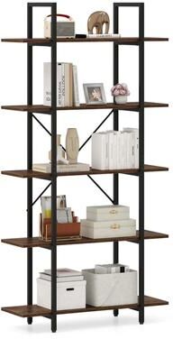 "1/2 PCS 5-Tier Bookshelf 62"" Tall Book Storage Organizer Shelf"