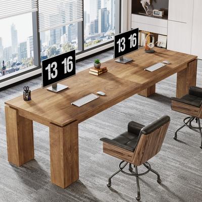 Bluebell "86"" Extra Long Wooden Two-Person Desk, Modern Double Computer Desk"