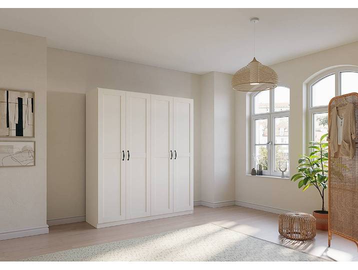 Drehtürenschrank Cottage 181cm Weiß ohne Spiegeltür/-en