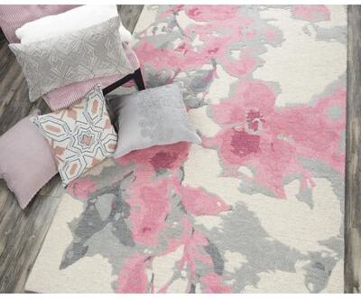 NAVATEXTURA Home Connie Post Think Pink Wool Rug