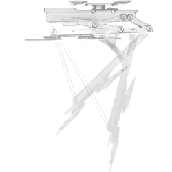 myWall Motorisierter & klappbarer Deckenhalter für Flachbildschirme (Decke, 30 kg, 23" - 65"), TV Wandhalterung, Weiss