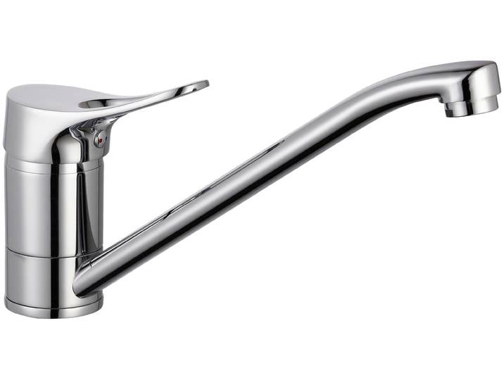 Spültischarmatur EISL Verona , silber (chrom), B:4,9cm H:14,5cm, Messing, Armaturen, Spültischarmatur, Küchenarmatur, Einhebelmischer, 90s chwenkbar, chrom