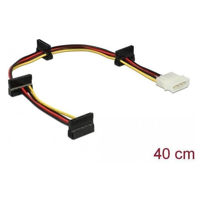 Delock Stromkabel Molex - 4x SATA 0.4 m (40 cm, 4 pin PWM) (60142)