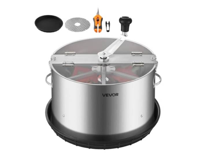 VEVOR Erntemaschine, 40,6 cm Blattschneider, Knospenschneider mit Edelstahlklingen, Nass- & Trocken-Hydrokultur-Schneidemaschine mit Tablett, Blattschüssel Trimmer für Pflanzenknospen & Blumen