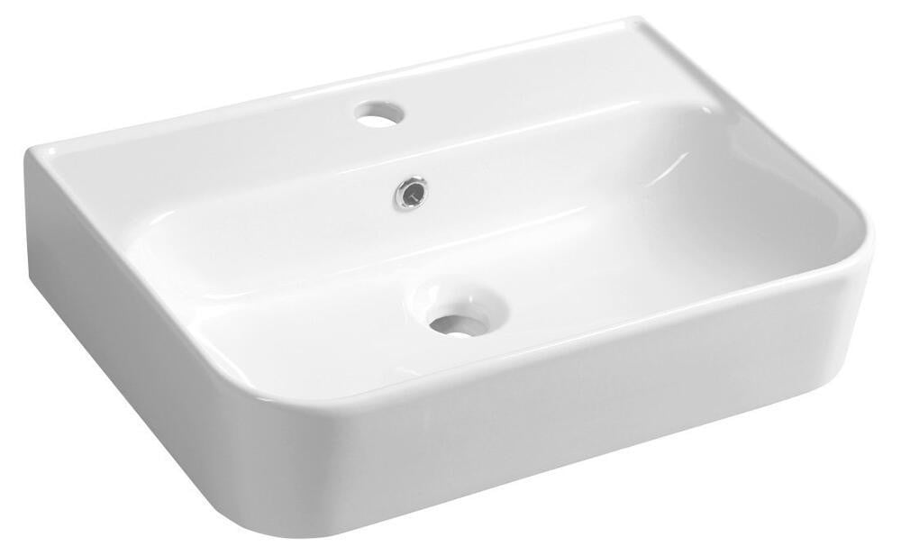 Isvea SISTEMA U wastafel, keramisch, wit, B: 55 cm, D: 38 cm