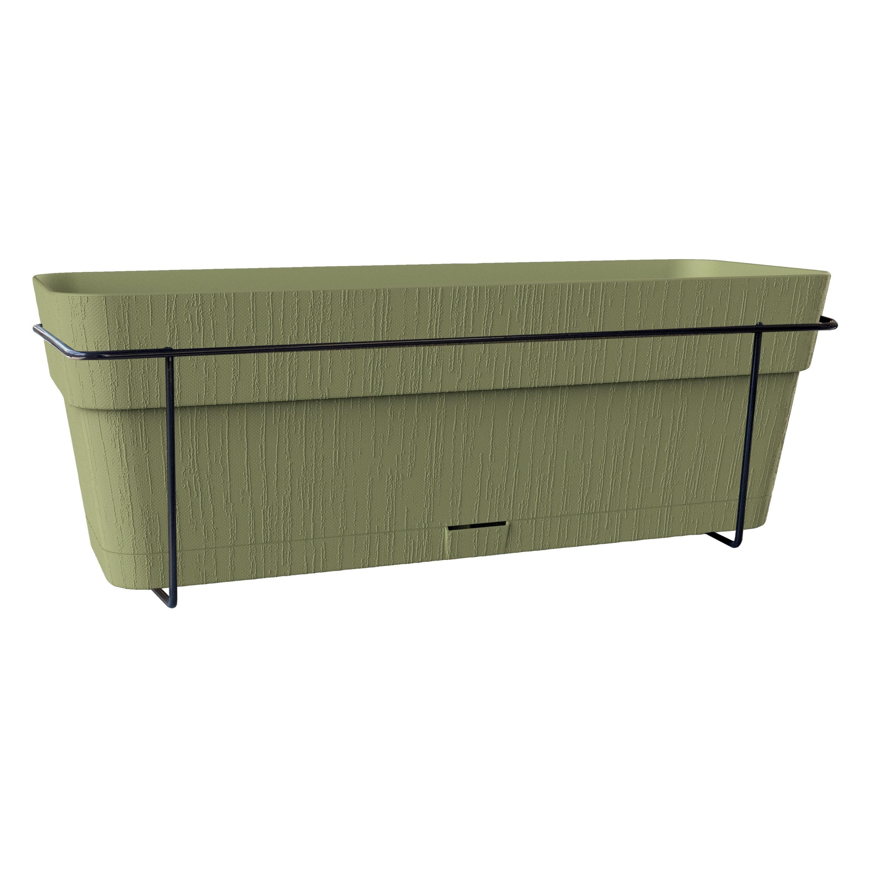 Lumarko Balcony planter set with automatic watering system and metal support (STEFANPLAST)