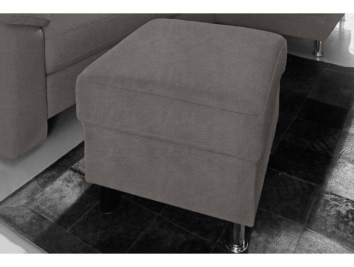 Hocker SIT & MORE Top Ascara , grau, B:55cm H:46cm T:55cm, Luxus-Microfaser (100% Polyester);NaturLeder, Hocker, Hocker