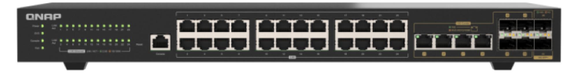 QNAP QSW-M2130-4C2S24T, Managed, L2, 2.5G Ethernet (100/1000/2500), Rack-Einbau, 1U