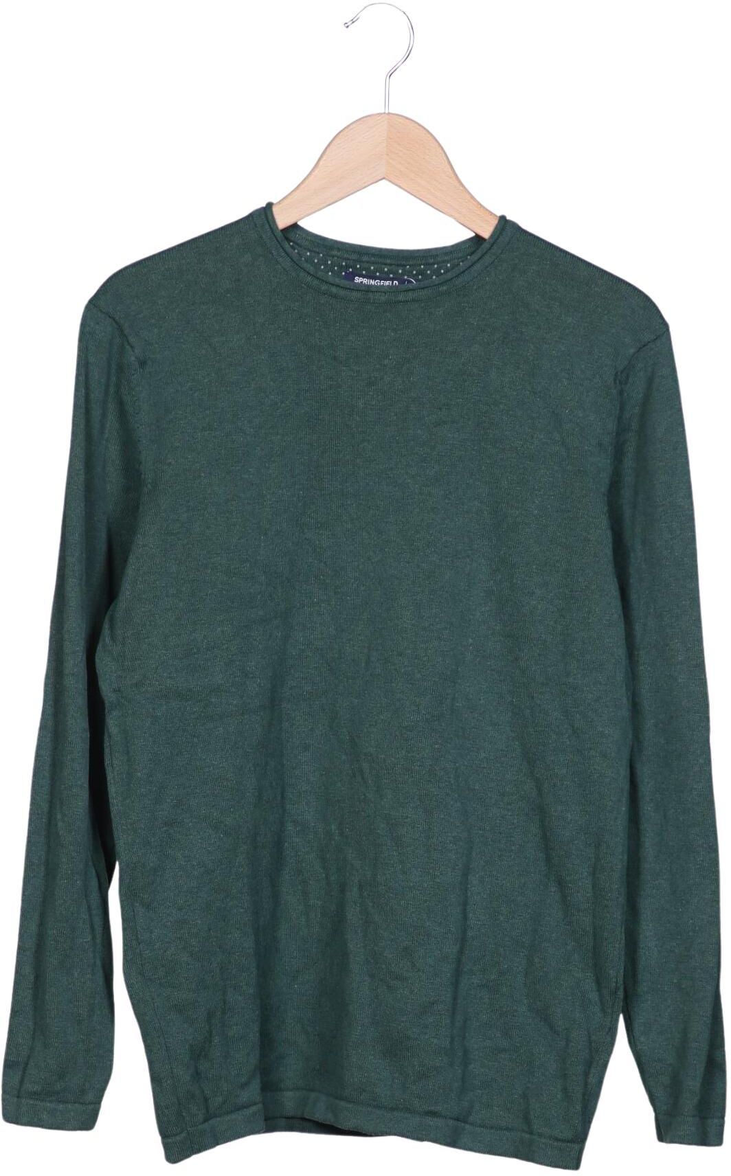Springfield Herren Pullover, Grün, Gr. M, kein / Etikett - Second Hand