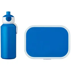 Mepal Pausenset Campus (Trinkflasche Pop-up und Brotdose) blau, Lunchbox, Blau